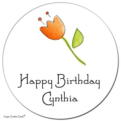 Sugar Cookie Gift Stickers - Orange Bud